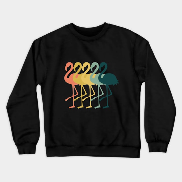 Flamingo - Flamingo Retro Crewneck Sweatshirt by Kudostees